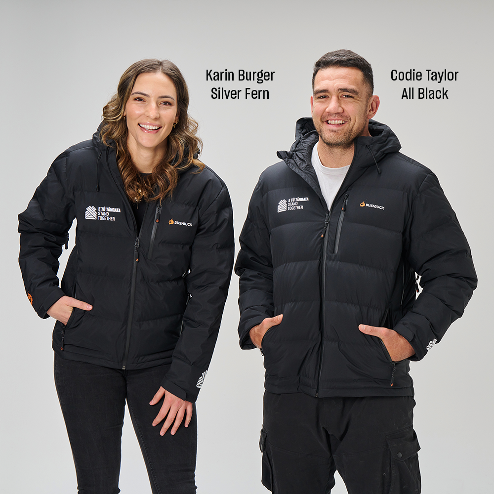 E Tū Tāngata Unisex Furnace Waterproof Puffer