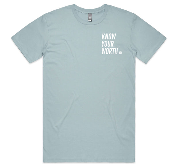 KNOW YOUR WORTH MEN’S TEE - CLEARANCE
