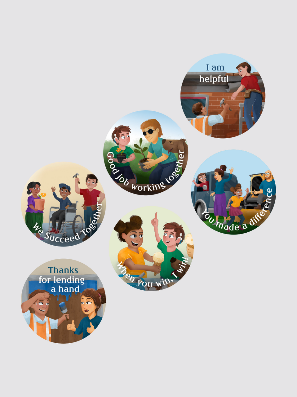 WE SUCCEED TOGETHER STICKER SHEET