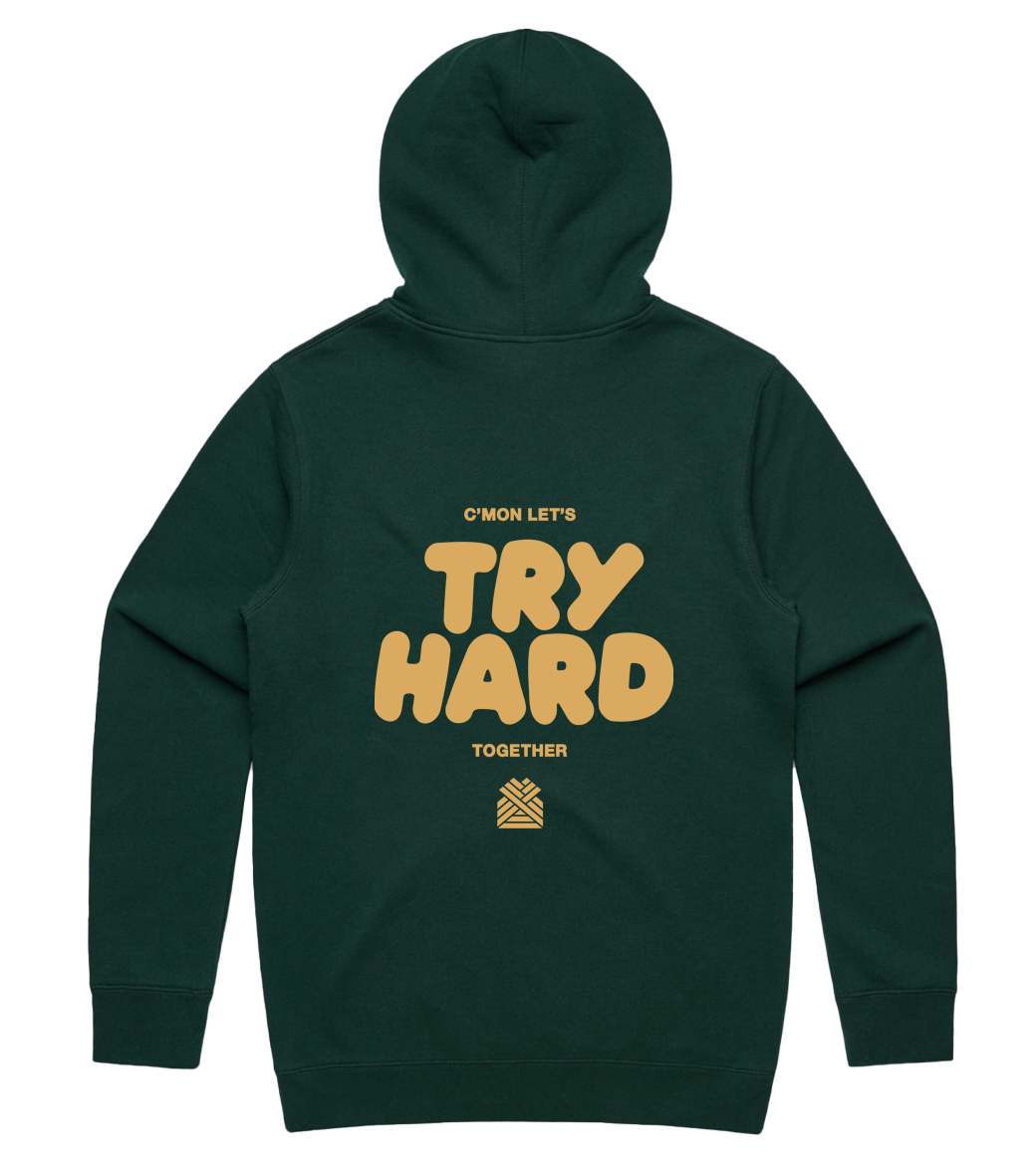 UNISEX Try Hard Heavyweight Hoodies E Tū Tāngata Shop