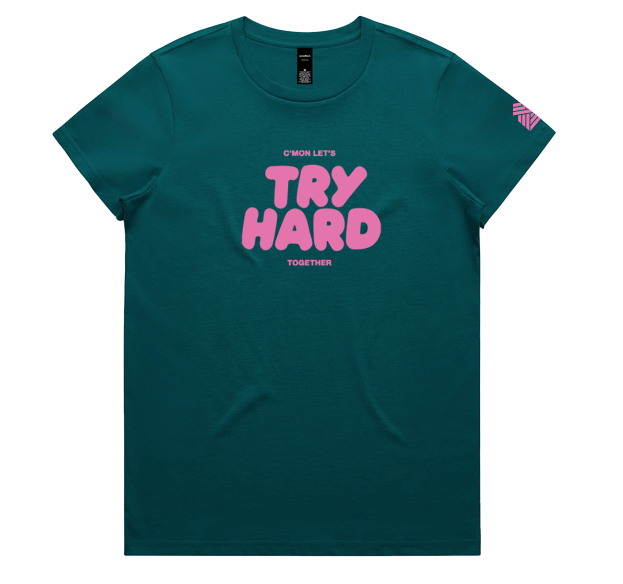 TRY HARD WOMEN'S TEE (OLD DESIGN) - CLEARANCE