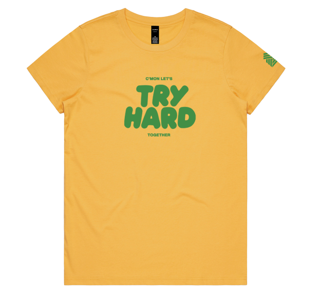 TRY HARD WOMEN'S TEE (OLD DESIGN) - CLEARANCE