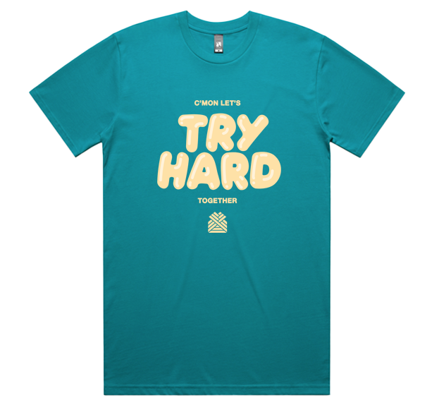 TRY HARD MEN'S TEE *NEW*