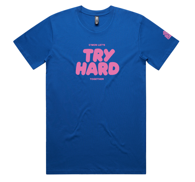 Try Hard Rivals Shirts TRY HARD MEN'S TEE (OLD DESIGN) - CLEARANCE – E Tū Tāngata Shop