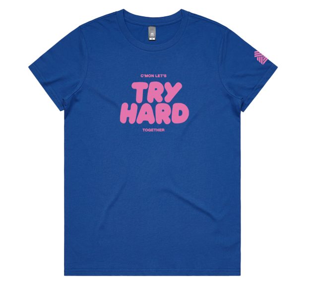 TRY HARD WOMEN'S TEE (OLD DESIGN) - CLEARANCE
