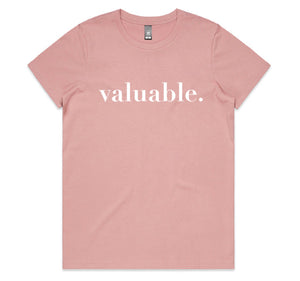 Open image in slideshow, VALUABLE. WOMEN’S TEE Clearance

