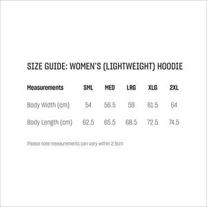 ORIGINAL WOMEN’S (LIGHTWEIGHT) HOODIE Clearance